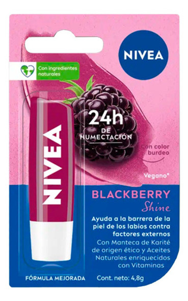 Nivea Protector Labial Blackberry Shine Bálsamo Local 0 Nivea Protector Labial Blackberry Shine Bálsamo Local 0