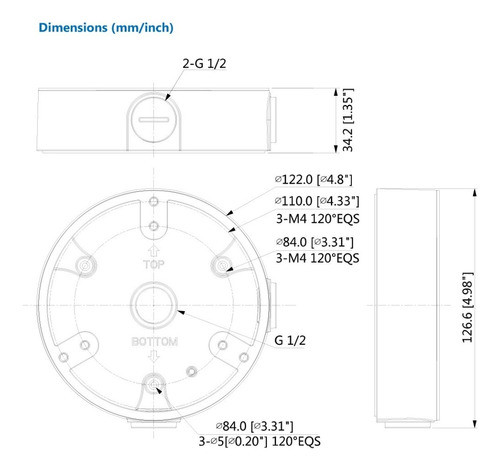Caja De Conexiones Aluminio Dahua A Prueba De Agua Dh-pfa137 1