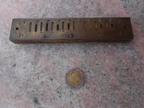 Armonica Muy Antigua Bronce Y Madera  Art. Colección 0