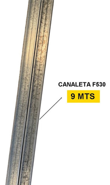 Perfil Canaleta Drywall F530 9 Mts + Emenda U + Regulador 1