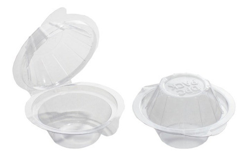 200 Mini Copos P/ Brigadeiro Com Tampa Acoplada Dcppack 8ml 0