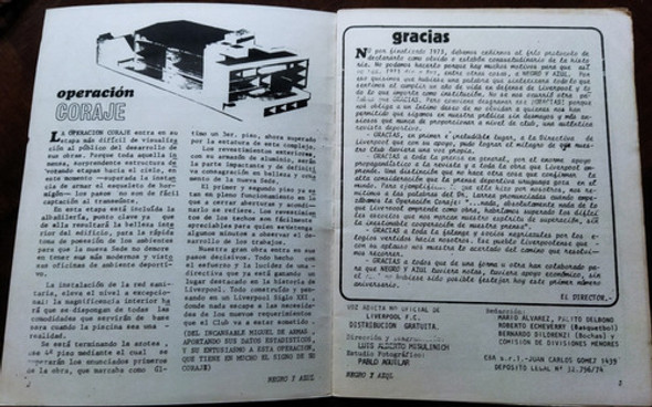 1974 Liverpool Futbol Club Uruguay Revista Negro Y Azul #12 1
