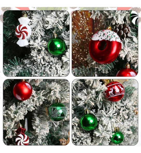 Adornos Navideños Para Arbol 60 Unidades Rojo Verde Blanco 1 Adornos Navideños Para Arbol 60 Unidades Rojo Verde Blanco 1