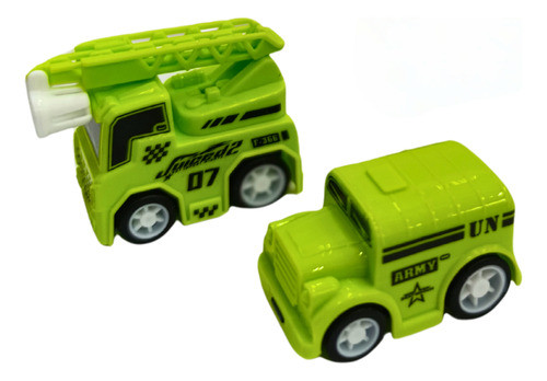 Set Autitos Happy Farm X 4 Mini Car Verde Autos De Granja 1