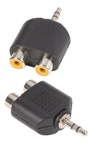 Adaptador De 2 Rca Hembra A M. Plug Macho Estéreo Adam Hall 0