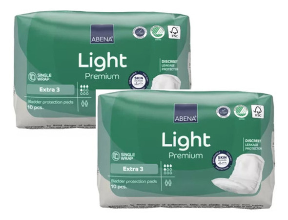 Kit Absorvente Feminino Abena Light Premium Extra 3 0