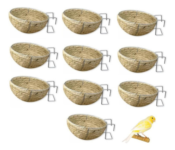 Ninhos Corda Juta Para Pássaros Canários Com 10 Unidades 0 Ninhos Corda Juta Para Pássaros Canários Com 10 Unidades 0