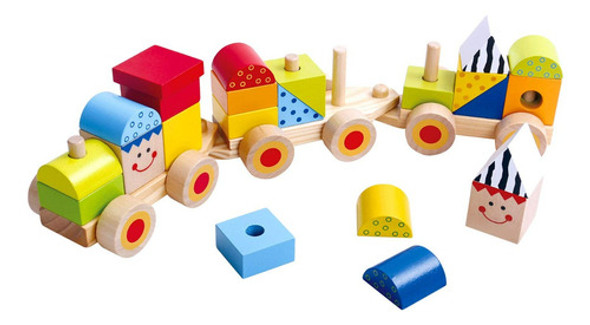 Tren De Madera Didactico Juego De Arrastre 0 Tren De Madera Didactico Juego De Arrastre 0