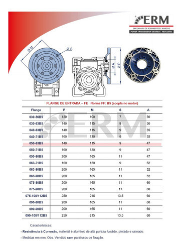 Flange De Entrada Para Redutor Tamanho 90 80b5 1