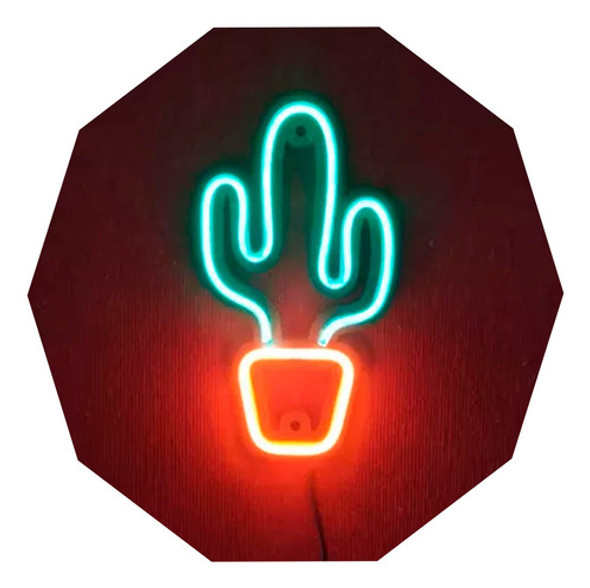 Cartel Neón Led Cactus / Deco / Hogar / Luminoso 0