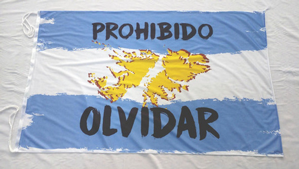 Bandera De Malvinas 90 X 150cm Refuerzo Y Sogas 0