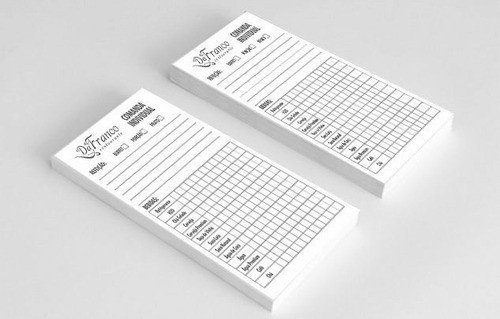 1000 Comanda Bar Restaurant Pizzería 21x10 Cm Numerada Block 0