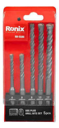 Juego De Mechas Sds Plus 5pz Ronix Rh-5586 H Y T 0