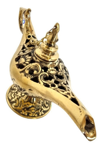 Lámpara Aladino Bronce Grande Hecha A Mano. 0
