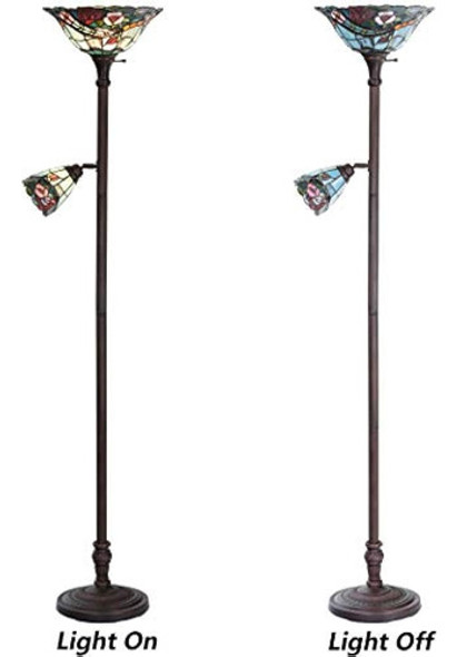 Bieye L10739 Lámpara De Pie Antorchiere Con Vitrales Estilo 1 Bieye L10739 Lámpara De Pie Antorchiere Con Vitrales Estilo 1