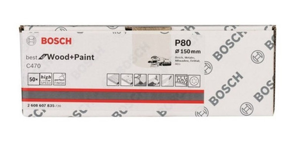 Set 5 Lijas Lijadora Rotoorbital Bosch 150mm G80 2608607835 1