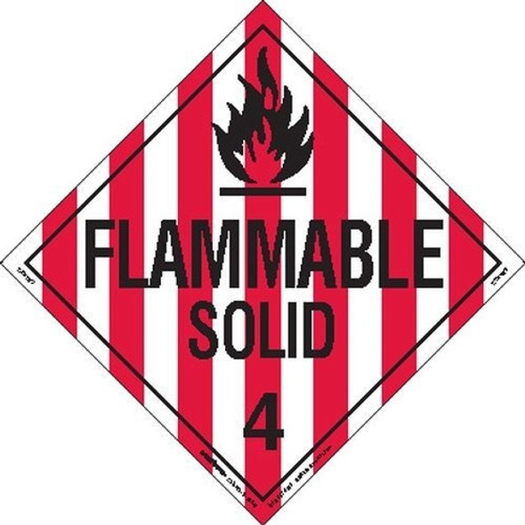 Labelmaster Zrvw13 Inflamables Solido Hazmat Rotulo Redactad 0