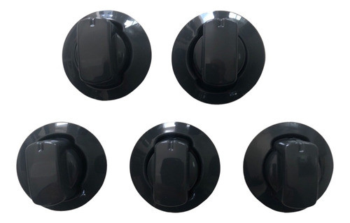 5 Perillas Longvie 16501/12411 /12501 Gris Y 2 Pulsadores 0
