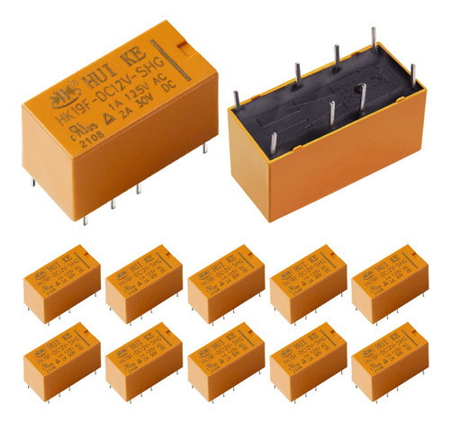12 Piezas De Rel Dpdt De 12 V Bobina De 8 Pines 2no 2nc Mini 0