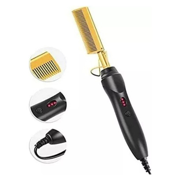 Cepillo Peine Alisador Y Rizador 2 En 1  Cabello Pelo 180°c 0