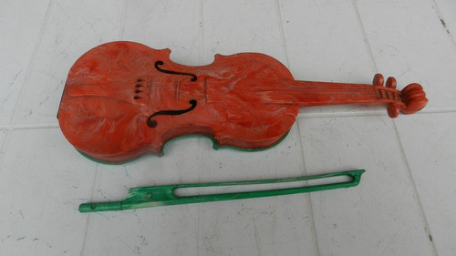 Antiguo Violín De Juguete En Plástico Duro Made In U.s.a. 0