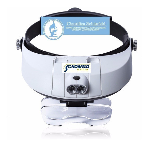 Lupa Vincha Binocular  Con Doble Luz Led Galileo Lv 7480 0