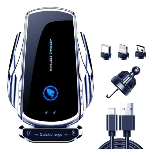 Soporte De Cargador De Coche Inalámbrico 15w Qi Carga Rápida 0