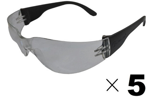 Anteojos X 5 Unidades Lentes De Seguridad Transparente 0