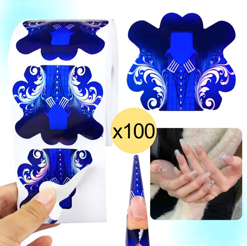 100 Moldes Stiletto Uñas Esculpidas Acrílicas Gelificadas 1