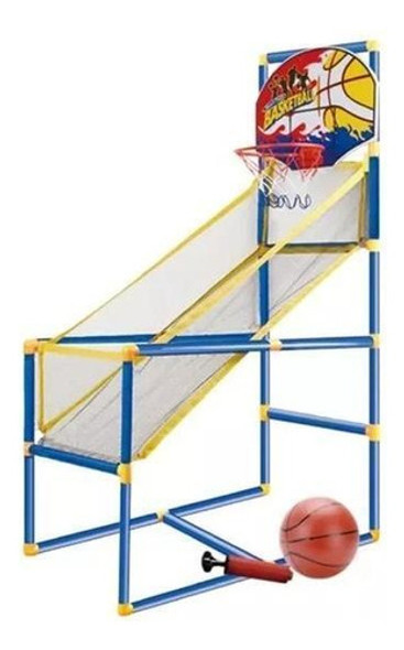 Brinquedo Kit Completo Cesta De Basquete Infantil Aro Bola 1