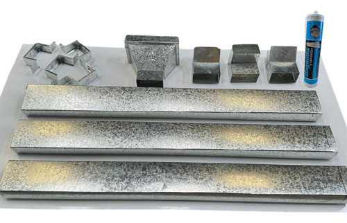Caño Bajada Desagüe 2x4 De Canaleta Zingueria Kit Completo 0