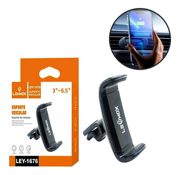 Suporte Para Celular Veicular Gps Ar Condicionado Anti-queda 0