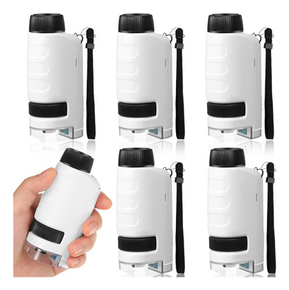 Microscopio Portátil Para Niños, Luz Led, Aumento 60x-120x B 0