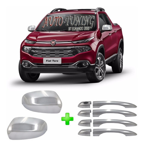 Kit Cubre Manijas Puerta Fiat Toro + Cubre Espejos 6 Piezas 0