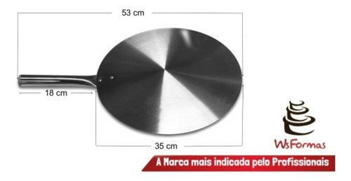 Pa Para Pizza Com Cabo N°35 Cm Alumínio Uso Profissional 0