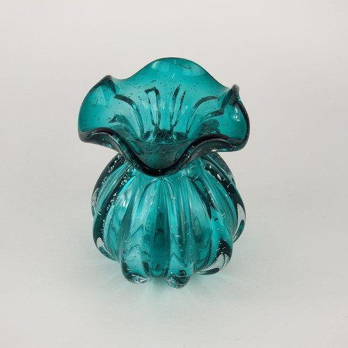 Vaso Trouxinha De Murano Grande - Laradore Verde Esmeralda 1