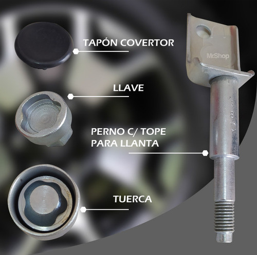 Antirrobo Rueda Auxilio Vw Amarok 2016+  Llanta 17  18 1