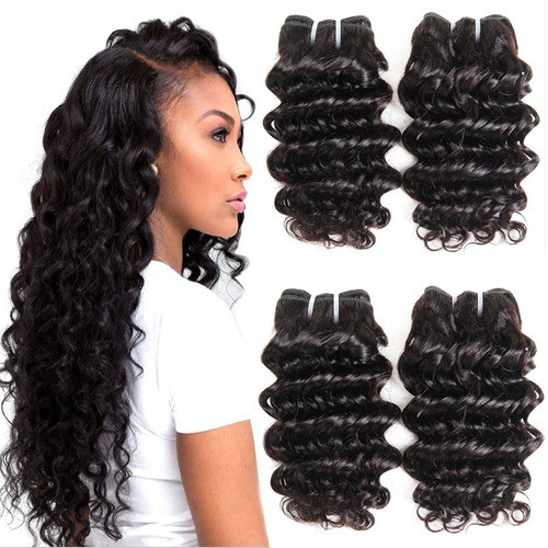Cortina De Cabelo Humano Brasileira Deep Wave 35cm 200g 0