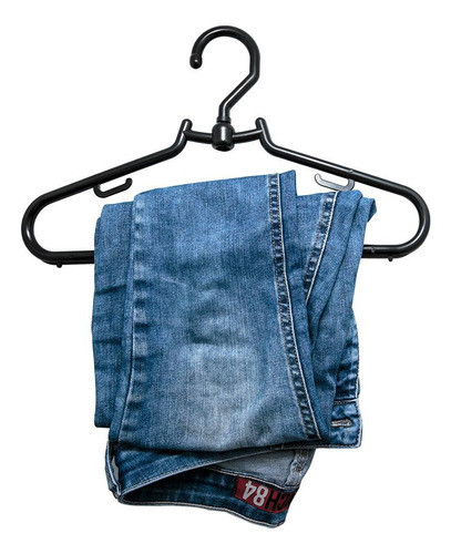 Kit 100 Cabides Polipropileno Preto Reforçado Giratorio 41cm 0