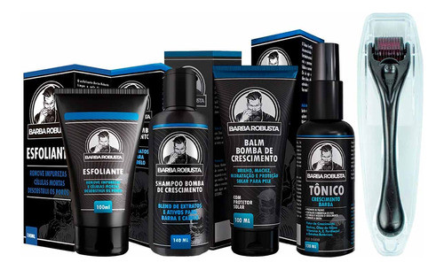 Esfoliante Shampoo Balm Tônico Derma Roller Barba Robusta 0
