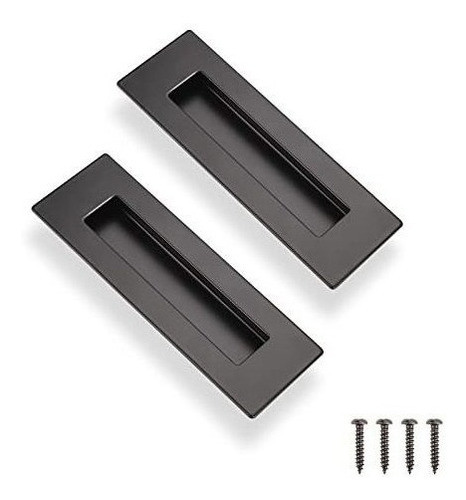 Tirador De Embutir Para Muebles15cm Rectangular Negro/ 2u. 0