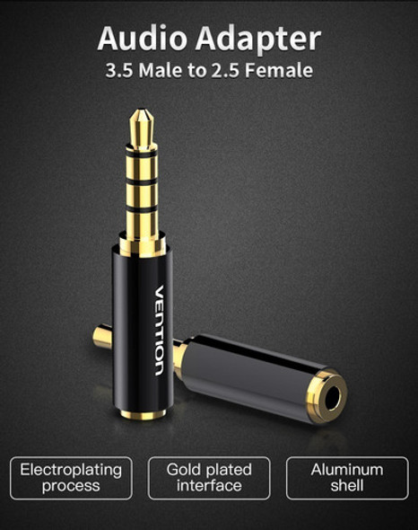 Adaptador Premium De Audio Jack 2,5mm A Jack 3,5mm - Vention 1