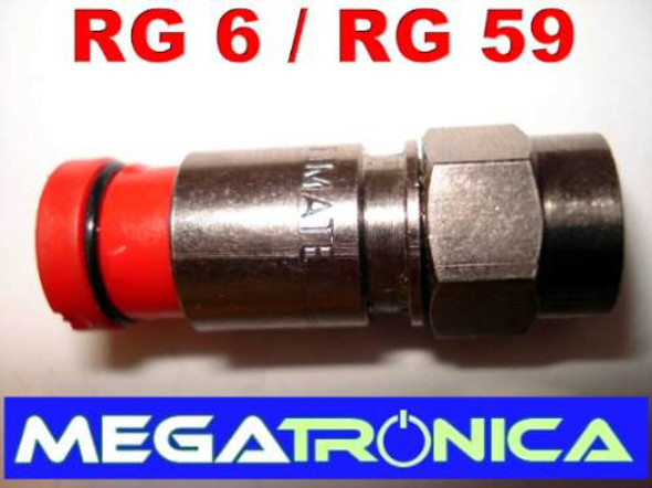 Fichas Conector Tv Coaxil Snap Por Compresion Rg 6 Rg59 X10u 1