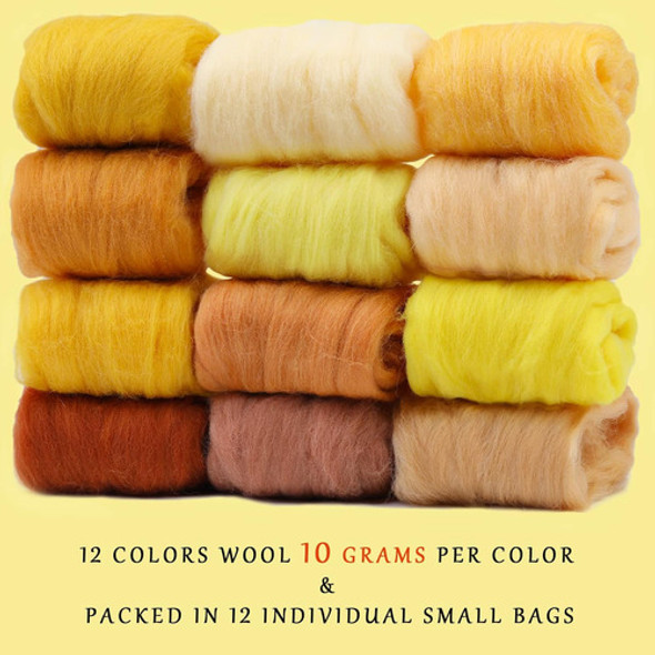 Lana De Vellón, 12 Colores, 120g, Para Manualidades 1