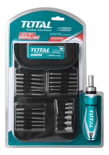 Set Destornillador Puntas Intercambiables Total Tacsd30266 P 0