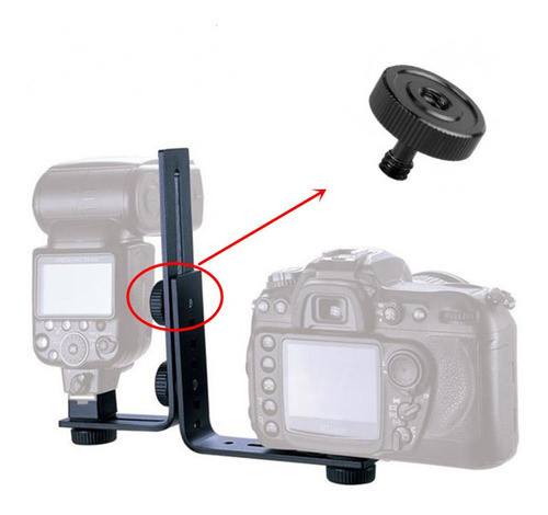 Parafuso 1/4 1/4 Macho Femea Tripé Flash Led Iluminador Dslr 1