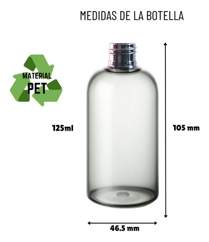 10 Envases Pet Lyon 125ml Incoloro Tapa Ciega Transparente 1