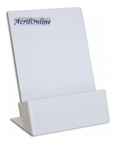 1  Porta Folletos Plástico Blanco 15x20cm Oferta Acrilonline 0