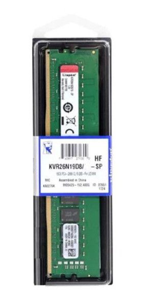 Memoria Kingston 32gb Ddr4 2666 Kvr26n19d8/32 Tranza 0