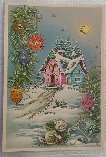 Tarjeta Navideña Años 70 - Escrita 0